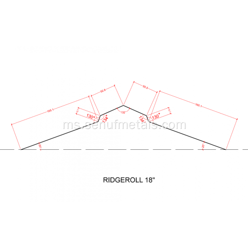 Lembaga Fascia Plain Stainless Steel R450 setiap 5m